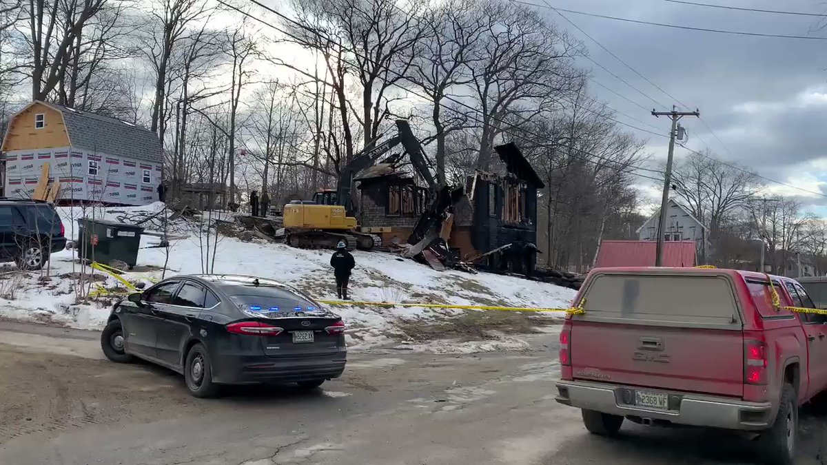 Crews are taking down the home destroyed by last night's fire on Mount Battie Street in Camden. This investigation via the Maine State Fire Marshal's Office will continue throughout the day