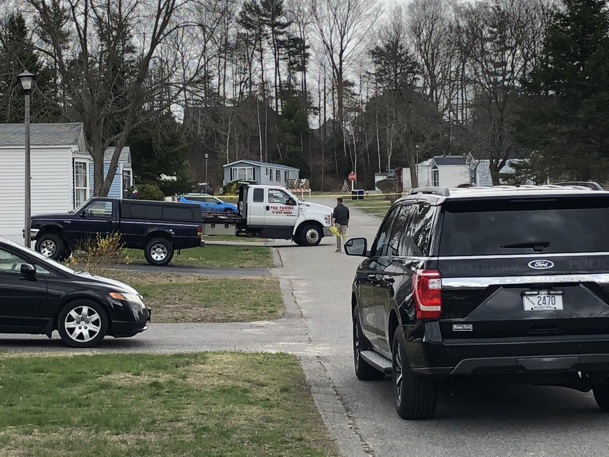 Scene in Westbrook where local and state police are investigating an incident on Bond Street. 