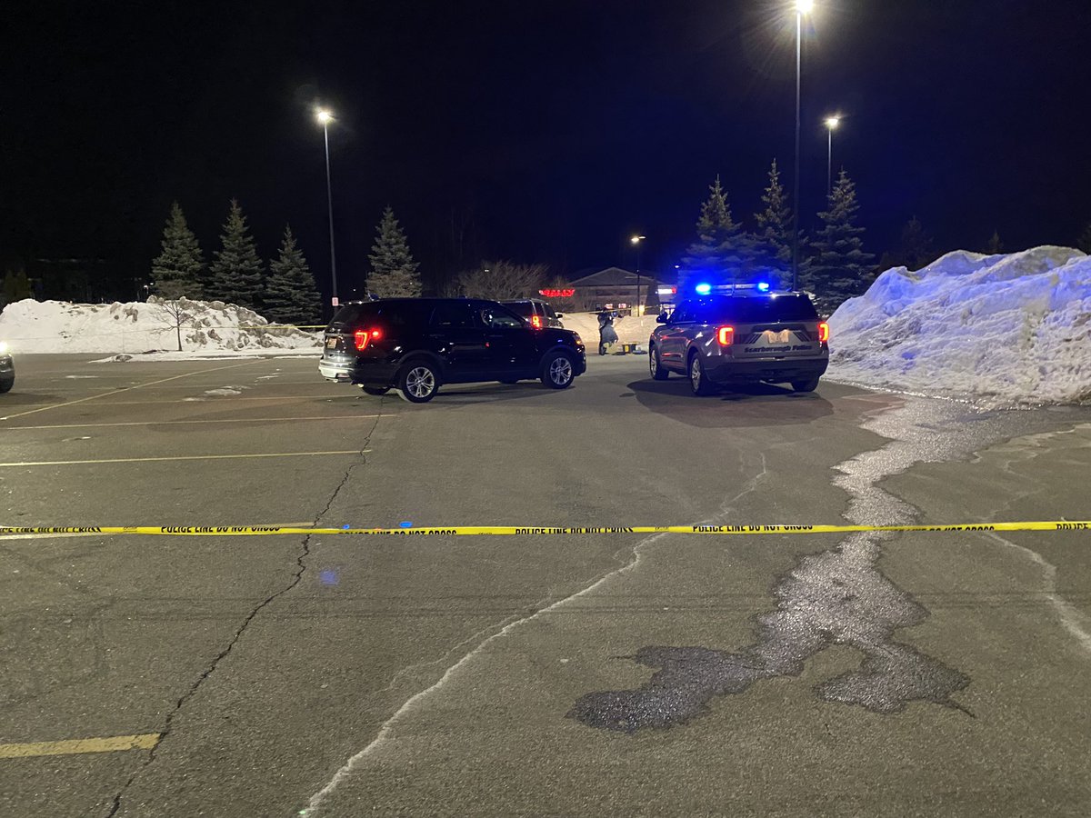 Police are investigating a reported shooting outside of Walmart in Scarborough tonight, per dispatch. The store is still open. 