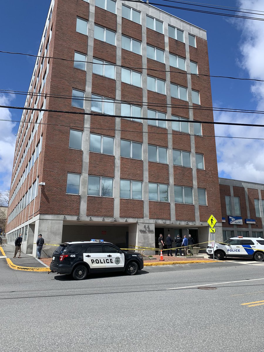 The FBI says there was a shooting inside the federal building. A man armed with a knife allegedly assaulted a guard. Another guard then shot the suspect, who has been taken to a hospital and is in custody. Authorities say no one inside the building was hurt