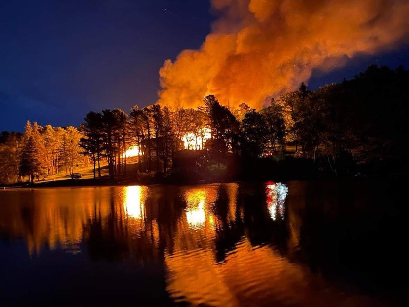 Some new photos of a massive fire at a hotel in Boothbay Harbor.