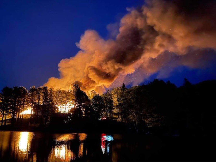 Some new photos of a massive fire at a hotel in Boothbay Harbor.