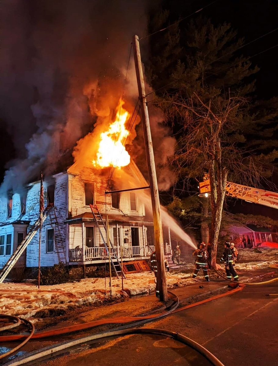 Bridgton - Desk Box Number 14 - *Third Alarm Equivalent* Route 302 - 67 Portland Road, 2nd Alarm on arrival. Mutual Aid: Harrison, Naples, Sebago, Casco. Mutual Aid Oxford County: Sweden, Lovell, Waterford, Denmark, Norway, Fryeburg. MEFire  Photo credit Sebago Fire Department