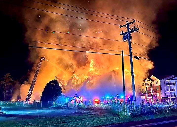Auburn, Maine -Androscoggin County - Fourth Alarm Fire*138 Mt Auburn Avenue, overnight fire involving an apartment complex under construction.M utual Aid was requested from Oxford and Cumberland Counties