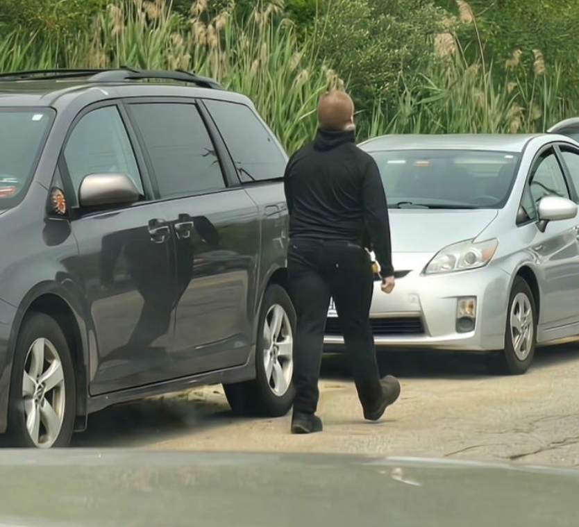 Law enforcement has provided us with these photos of the individual suspected of slashing Jon Fetherston's tires at the anti-ICE rally in Scarborough. 
